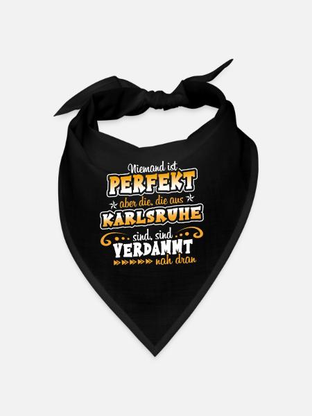 Niemand ist perfekt nur die aus Karlsruhe - Bandana - Schwarz - Vorne