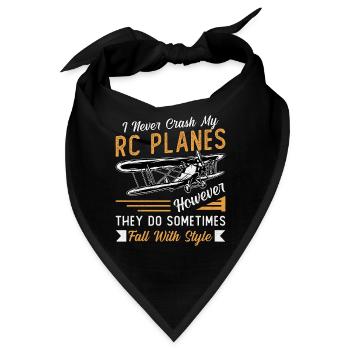 RC Modellflug Modellflieger RC Flugzeug Geschenk - Bandana - Schwarz - Vorne