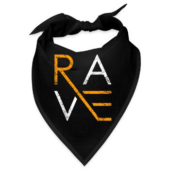 Rave Geschenk Techno Musik Techno Party - Bandana - Schwarz - Vorne