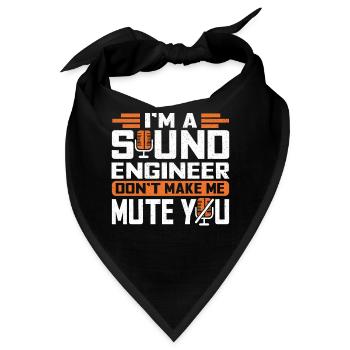 Tontechniker Sound Audio Engineer - Bandana - Schwarz - Vorne