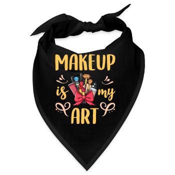 Schminke Kosmetiker Maskenbildner Kosmetik - Bandana - Schwarz - Vorne