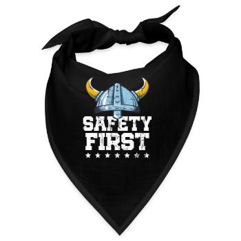 Schutzhelm Sicherheit Erstes schützendes Wikingergeschenk - Bandana - Schwarz - Vorne
