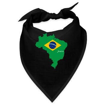 Brasilien - Bandana - Schwarz - Vorne
