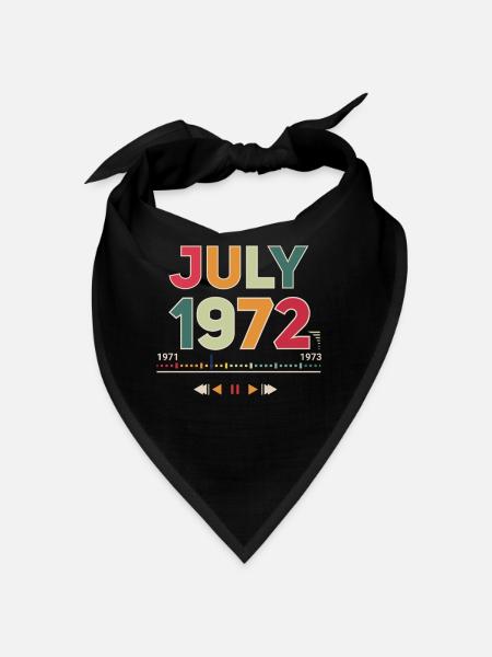 Vintage im Juli 1972 - Bandana - Schwarz - Vorne