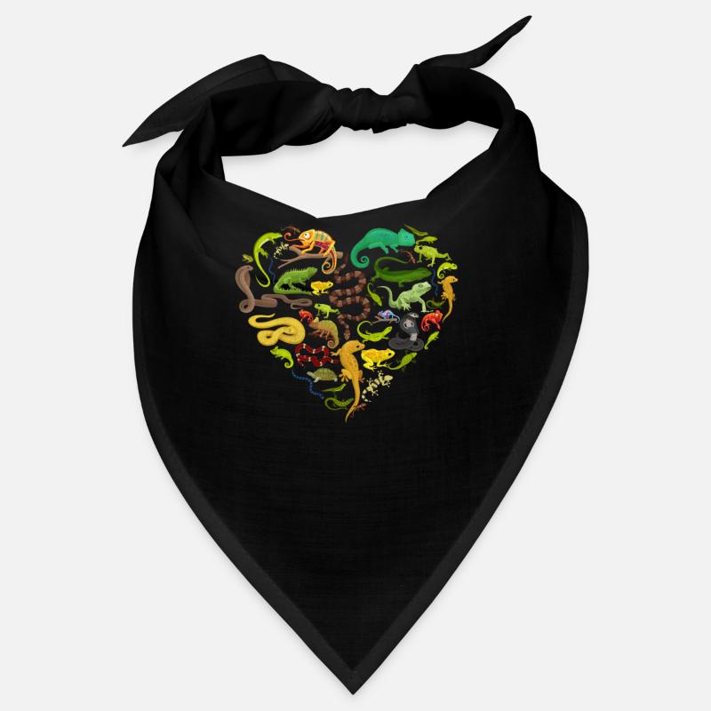 Reptile Heart Snake Lizard Bandana