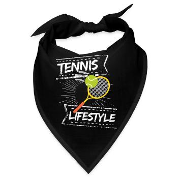 tennis / Tennis / Tennis spieler / Tennis Spielen - Bandana - Schwarz - Vorne