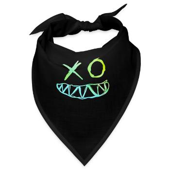 Gesicht zur Techno Party Feier Festival Hardtekk - Bandana - Schwarz - Vorne