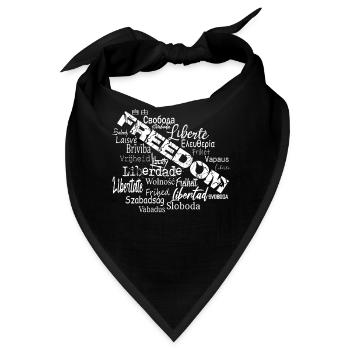 Freiheit Frieden Demokratie - politisch Staatement - Bandana - Schwarz - Vorne