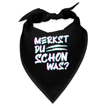 Merkst du schon was? LSD MDMA Kokain Party Drogen - Bandana - Schwarz - Vorne