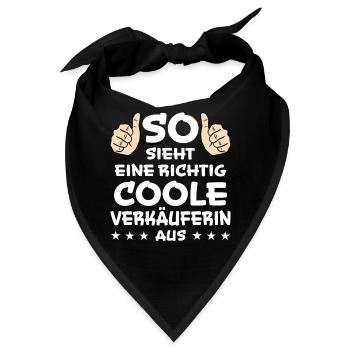 Verkäuferin Einzelhandel Lustiger Spruch Geschenk - Bandana - Schwarz - Vorne