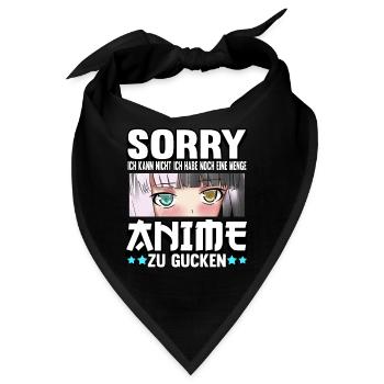 Anime Otaku Weeb Merch Figur Cosplay Manga Lustig - Bandana - Schwarz - Vorne