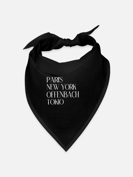 Paris New York Offenbach Tokio - Bandana - Schwarz - Vorne
