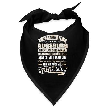 Ich komm aus Augsburg - Bandana - Schwarz - Vorne