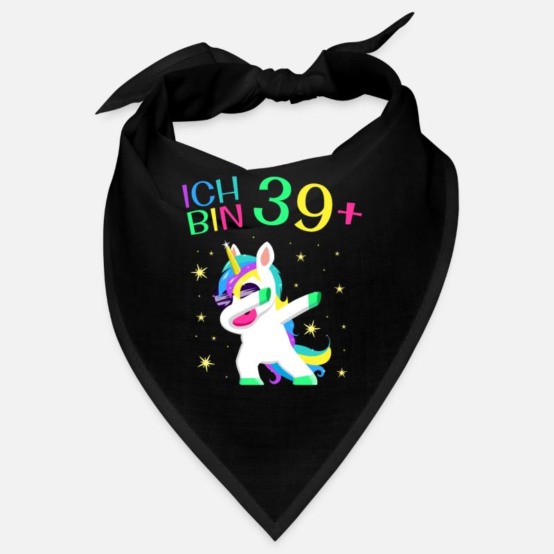 Ich bin 39 Plus 40. Geburtstag Einhorn Geschenk Bandana