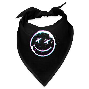Techno Musik Psy Trance Acid Hardtekk - Bandana - Schwarz - Vorne