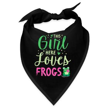 Frosch - Bandana - Schwarz - Vorne