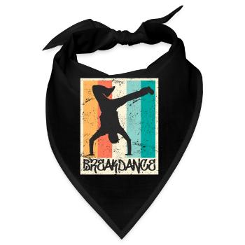 Breakdance Vintage B-Boy Breakdancer - Bandana - Schwarz - Vorne