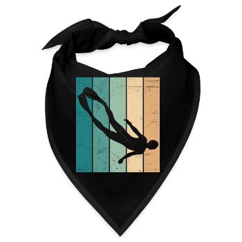 Freitauchen Retro Freitaucher Apnoetaucher Apnoe - Bandana - Schwarz - Vorne