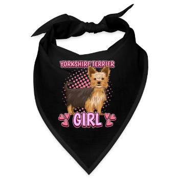 Yorkshire Terrier Yorkshire Terrier Girl - Bandana - Schwarz - Vorne