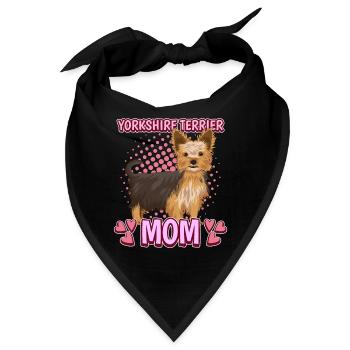 Yorkshire Terrier Yorkshire Terrier Mom - Bandana - Schwarz - Vorne