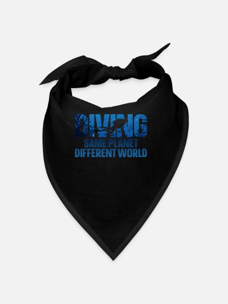 Scuba Diver Diving Same Planet - Bandana - black - Front