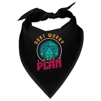 Rollenspiel W20 Würfel - Bandana - Schwarz - Vorne