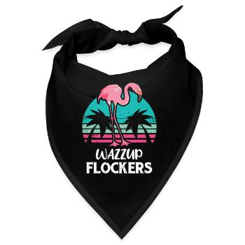 Flamingo Pink Flamingo Flamingo Geschenk - Bandana - Schwarz - Vorne