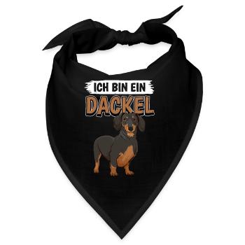Dackel Ich bin ein Dackel - Bandana - Schwarz - Vorne