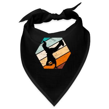 Breakdance Retro Breakdancer B-Boy - Bandana - Schwarz - Vorne
