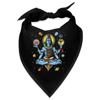 Shiva Psychedelische Meditation - Bandana - Schwarz - Vorne