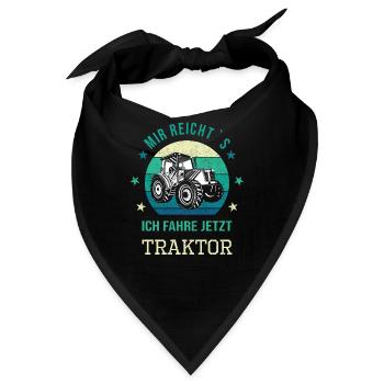 Traktor Trecker Schlepper Ackerschlepper Bauer - Bandana - Schwarz - Vorne