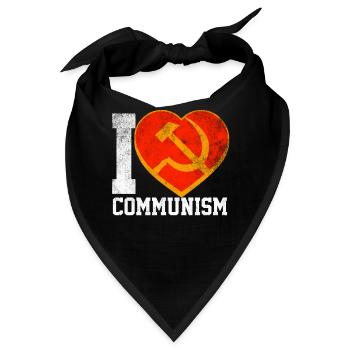 Ich liebe Kommunismus - Bandana - Schwarz - Vorne