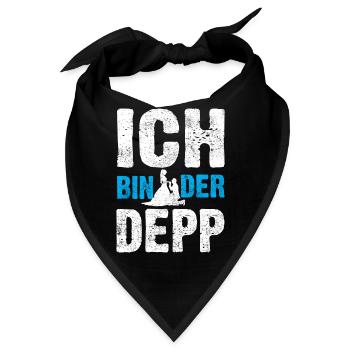 Ich bin der Depp - Bandana - Schwarz - Vorne