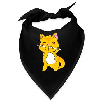 Flöte - Bandana - Schwarz - Vorne