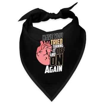 Herzinfarkt Herzchirurgie Herzschrittmacher - Bandana - Schwarz - Vorne