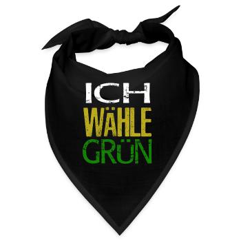 Ich Wähle Grün – Bundestagswahl 2021 Die Grünen - Bandana - Schwarz - Vorne