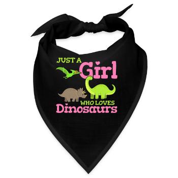 Dinosaurier Dinosaurier-Liebhaber - Bandana - Schwarz - Vorne