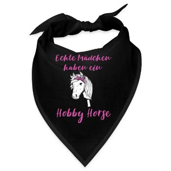 Hobby Horsing Hobby Horse Geschenkidee - Bandana - Schwarz - Vorne