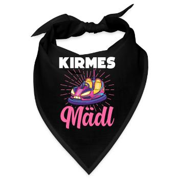 Kirmes Mädl Schausteller Jahrmarkt - Bandana - Schwarz - Vorne