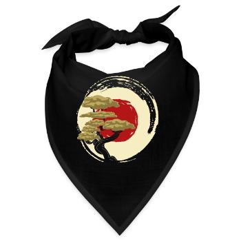 Bonsai Baum - Bandana - Schwarz - Vorne