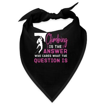 Rock Climbing Climber Girl - Bandana - Schwarz - Vorne