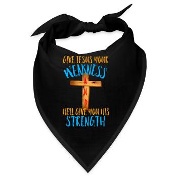Jesus Christus Jesus Christus Jesus - Bandana - Schwarz - Vorne