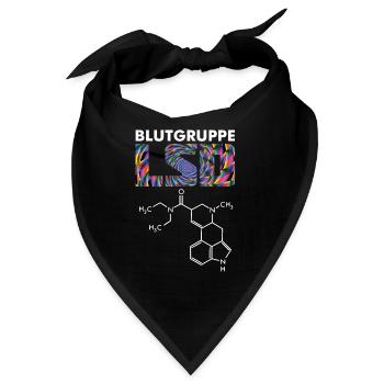 Blutgruppe LSD Strukturformel psychedelisch - Bandana - Schwarz - Vorne