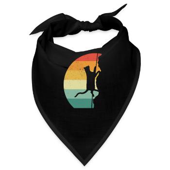 Rock Climbing Climber Retro - Bandana - Schwarz - Vorne