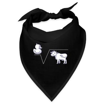 Mathe Witz N-te Wurzel aus Q Ente Wurzel Kuh - Bandana - Schwarz - Vorne
