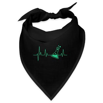Chemiker Herzschlag Chemie EKG Laborant - Bandana - Schwarz - Vorne