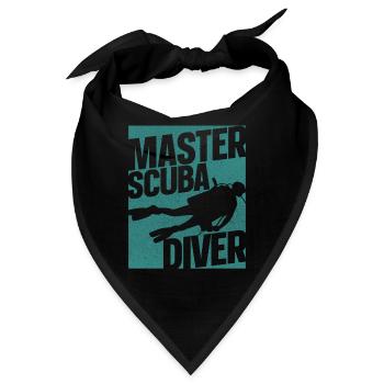 Diving Master Scuba Diver Down - Bandana - Schwarz - Vorne