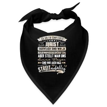 Kompetenter Jurist Jurist - Bandana - Schwarz - Vorne