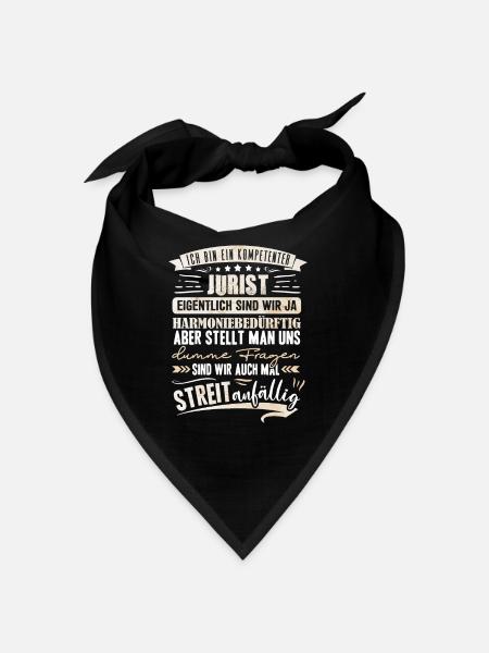 Kompetenter Jurist Jurist - Bandana - Schwarz - Vorne
