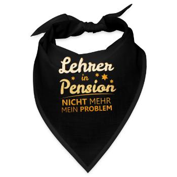 Lehrer Ruhestand Rente - Bandana - Schwarz - Vorne